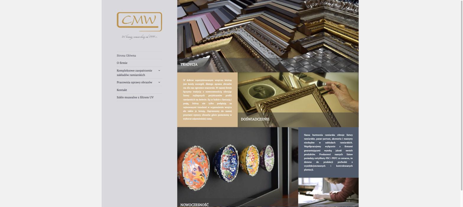 Portfolio 13 Strona główna CMW — hurtowni materiałów ramiarskich